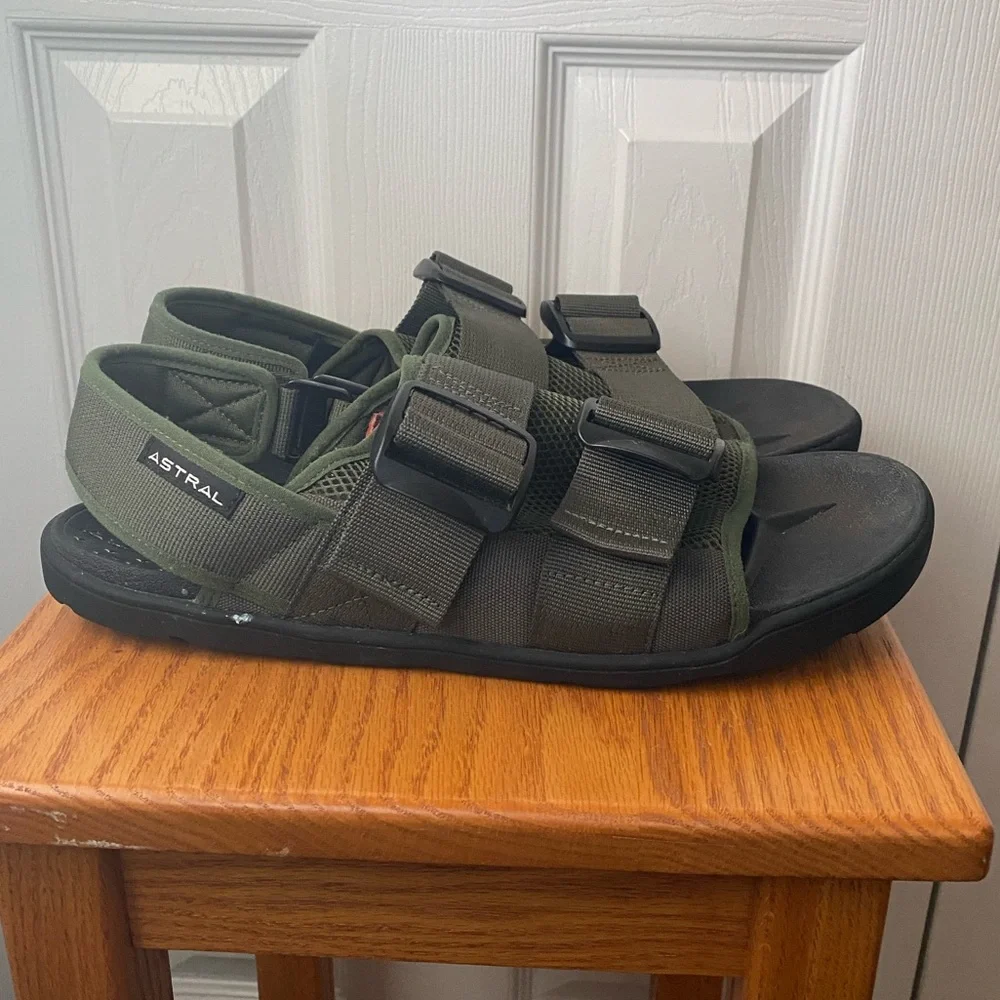 Astral Dark Green PDF Gorpcore Summer Water Hiking Sandals SZ 12